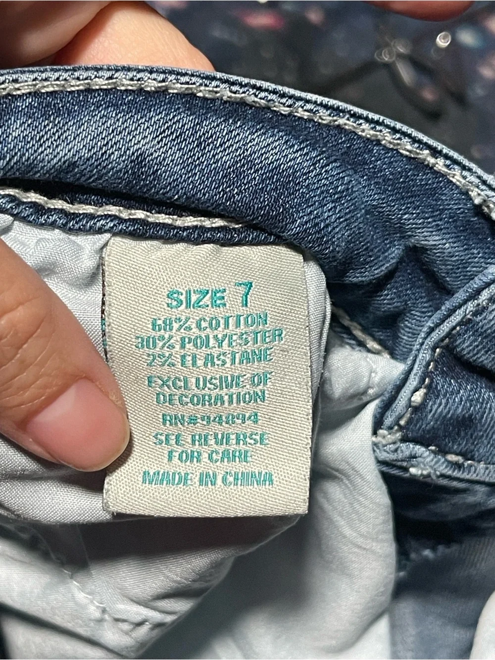 Rockin C Girls Bootcut Western Jeans Size 7 Contrast Stitch Cavender's